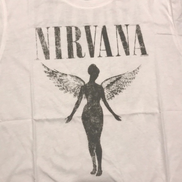 SOLD OUT White Nirvana Vintage Concert Band Graphic T-Shirt - Picture 7 of 7